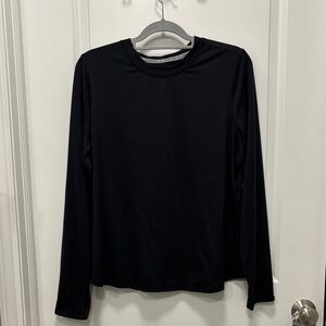 Fabletics Black Long Sleeve Buttersoft Shirt